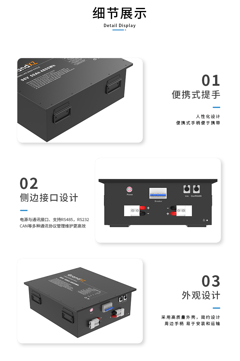 GrandXZ，雄展能源，96V50AH磷酸铁锂电池