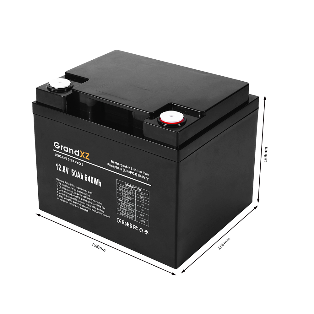 GrandXZ雄展能源12V50AH磷酸铁锂电池